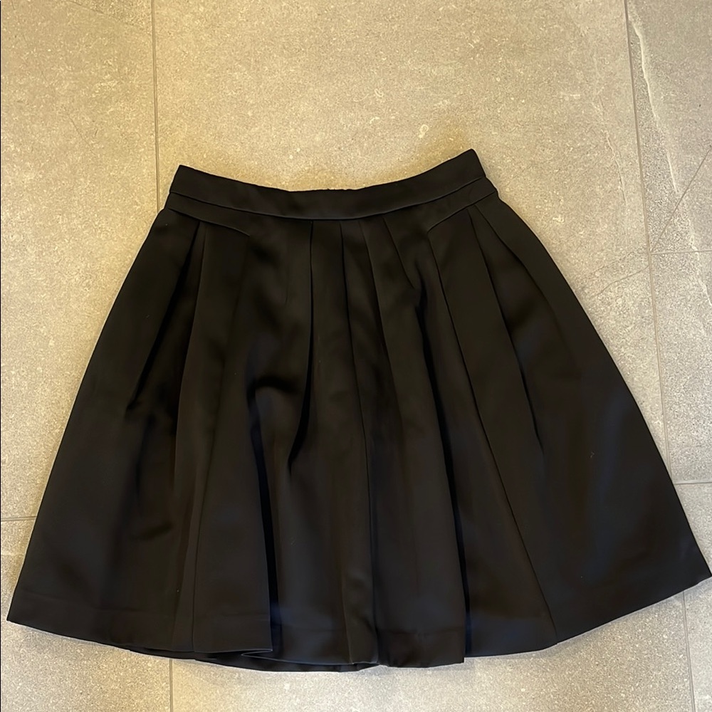 Tristan Black Pleated A-Line Mini Skirt